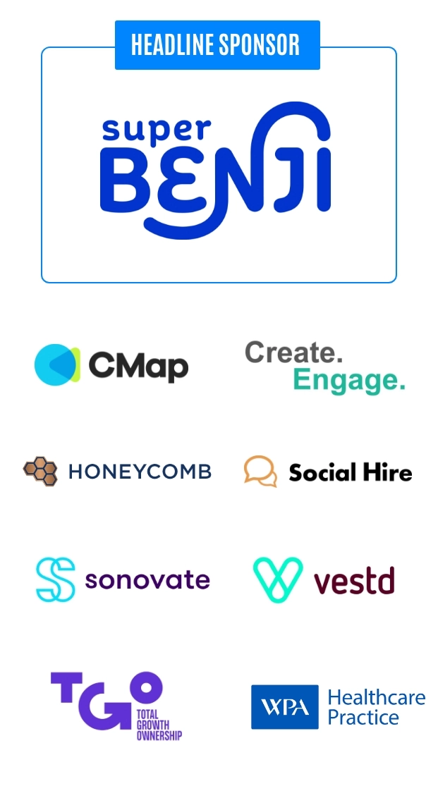 Logos of our sponsors - Headline sponsor: Super Benji